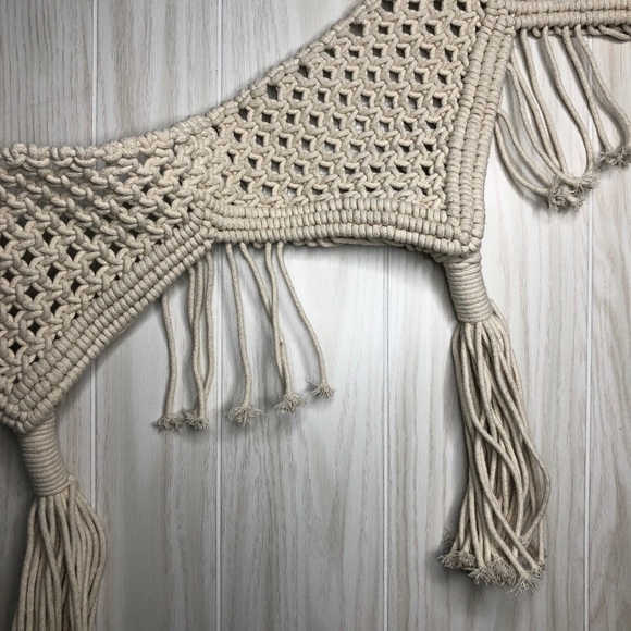 Hand Woven Macrame Garland Decor Bed Board Wall - Picture 4 of 5